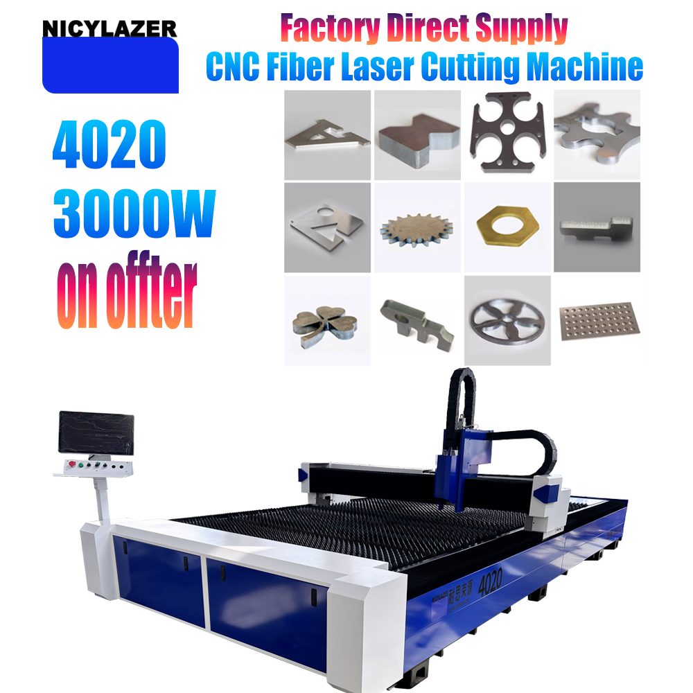 Industrial Laser Metal Cutting Machine - NICYLAZER CNC 3000W 4020 Faserlaser-Schneidemaschine für