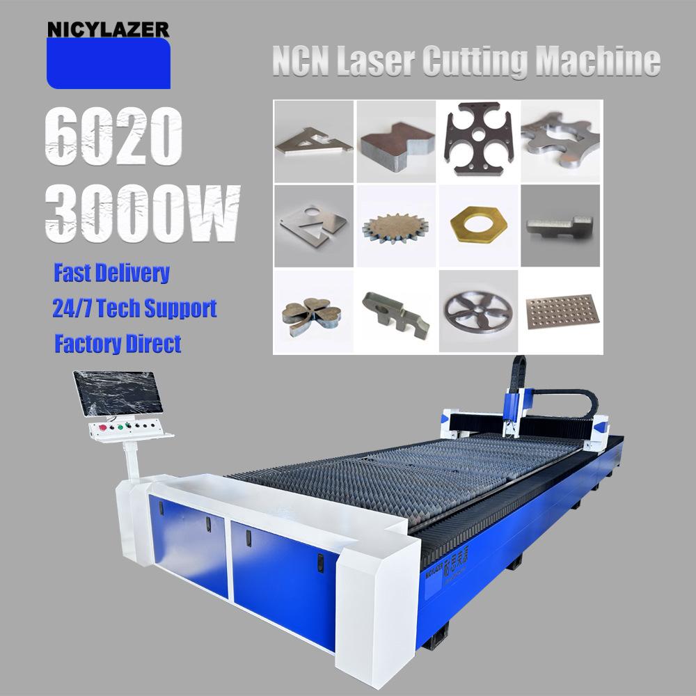 Industrial Laser Metal Cutter - CNC 3000W 6020 Faserlaser-Schneidemaschine Metallblech-Stahlschneider Industrieausrüstung