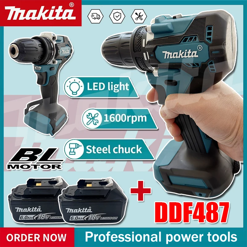 Makita Drill Ddf484 - Makita DDF487 Bürstenloser Schraubendreher, elektrischer Schraubendreher,